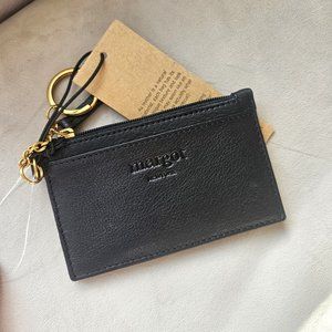 Margot New York Leather Zip Slim Card Case Wallet Brand New W/ Tag
